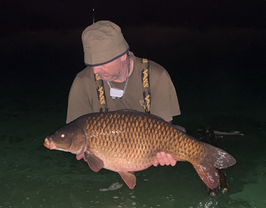 Big Carp caught with Prime Baits Bait primed and ready bait for fishing in UK lakes in England located in Devon Plymouth